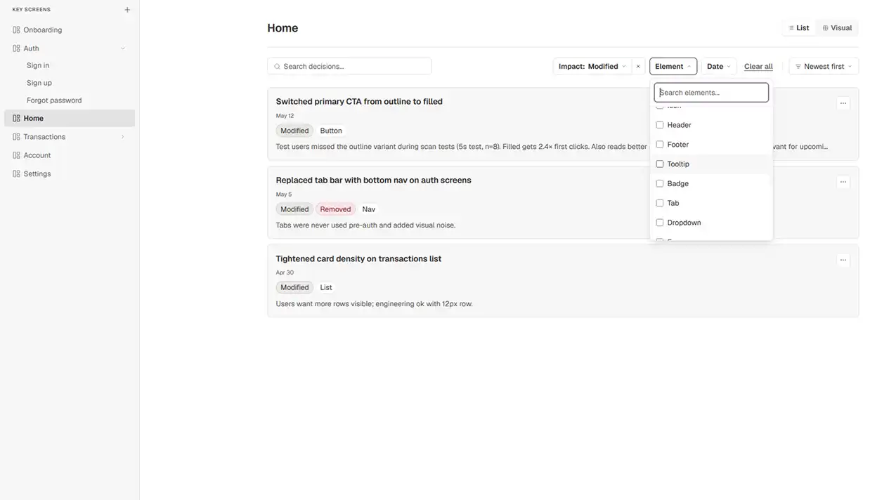 Find decisions fast screenshot